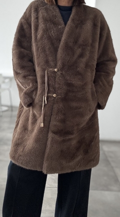 Tapado piel marron