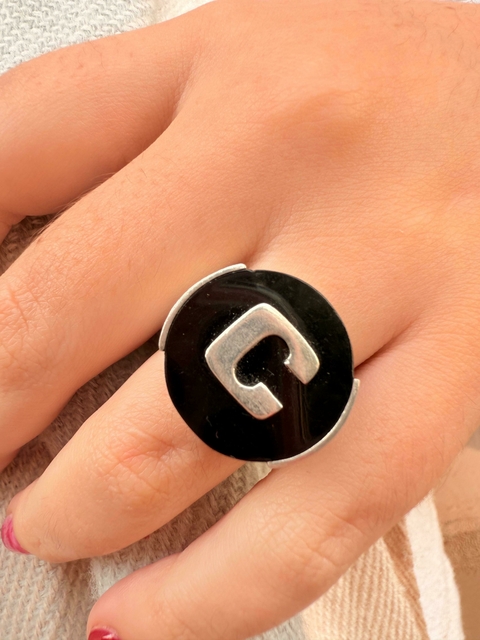 Anillo sin virola con letra