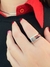 Anillo rectangular rayado