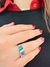 Anillo cuadros azul y verde