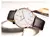Relógio Masculino Minimalista Pulseira de Couro Clássico Marrom - DOM OPUS