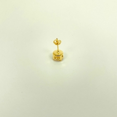 Brinco folheado 18k ponto de luz zirconia 8mm na internet