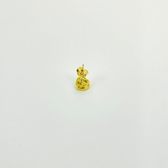 Brinco folheado 18k fixo ponto luz coração zirconia na internet