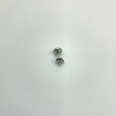 Brinco aço inox fixo redondo cristal escama - loja online