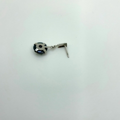 Brinco aço inox pedra sintética pendurada - loja online