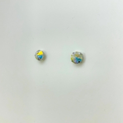 Brinco aço inox ponto luz rivoli 8mm - comprar online