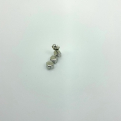 Brinco aço inox fixo 3 zirconias - loja online