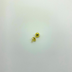 Brinco folheado 18k bola fixa 6mm na internet