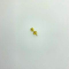 Brinco folheado 18k ponto luz zirconia 4mm - loja online