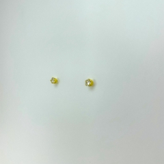 Brinco folheado 18k ponto luz zirconia 4mm - comprar online