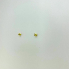 Brinco folheado 18k fixo ponto luz zirconia 3mm - comprar online
