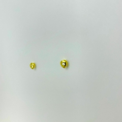 Brinco folheado 18k fixo coração de zirconia - comprar online