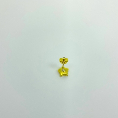 Brinco folheado 18k fixo estrela zirconia - Sanferlam