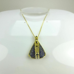 Gargantilha folheada 18k Nsa. Sra. Aparecida Cravejada - comprar online