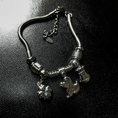 Imagem do Pulseira Aço Inox Pand. Com Berloques Variados