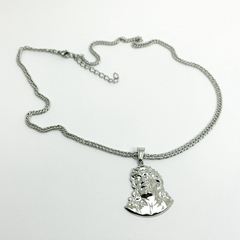 Gargantilha aço inox face cristo - comprar online