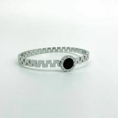 Pulseira Bracelete Aço Inox Zig Zag Romano
