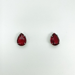 Brinco aço inox gota de zirconia 10x14 - loja online