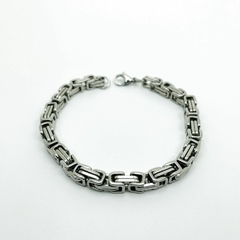 Pulseira Aço Inox Corrente Quadrada