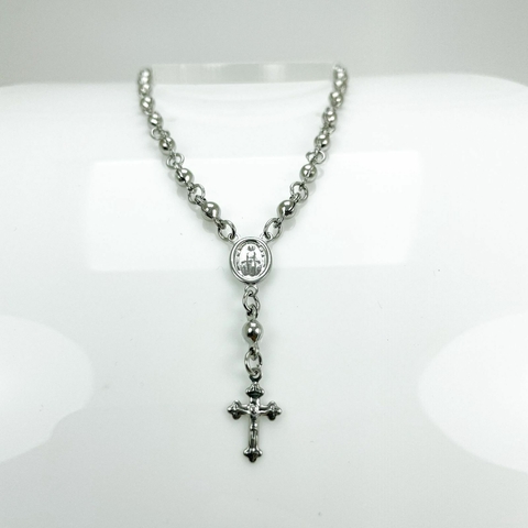 Gargantilha Aço Inox Meio Terço