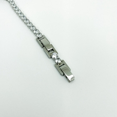 Pulseira Aço Inox Riviera Zirconia 4mm na internet