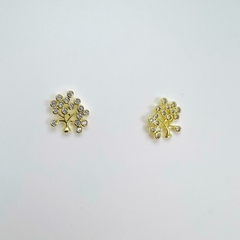 Brinco F18k Arvore da Vida Cravejado Zirconias