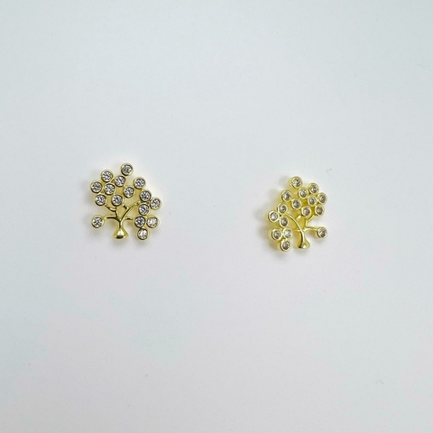 Brinco F18k Arvore da Vida Cravejado Zirconias