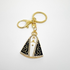 Chaveiro Nsa. Sra. Aparecida Manto Azul Com Strass