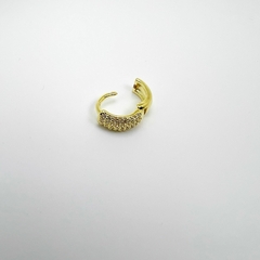Imagem do Brinco F18k Argola Articulada Cravejada - 3 Tamanhos