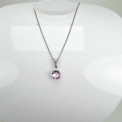Gargantilha Aço Inox Ponto De Luz Zirconia 8mm - loja online