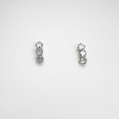 Brinco Aço Inox Zirconia 6mm Triplo - comprar online