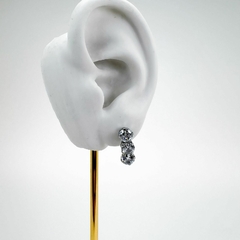 Brinco Aço Inox Zirconia 6mm Triplo