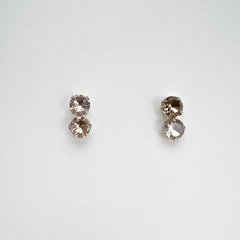 Imagem do Brinco Aço Inox Fixo Zirconia 8mm Dupla
