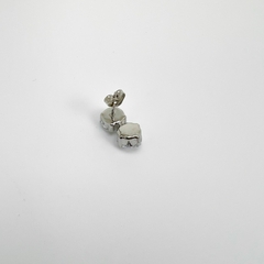 Brinco Aço Inox Fixo Zirconia 8mm Dupla