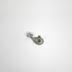 Brinco Aço Inox Base Fotocorrosão Coração Cristal na internet