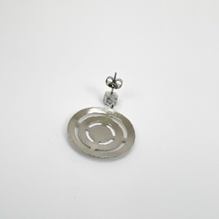 Brinco Aço Inox Base Zirconia Mandala Escudo na internet