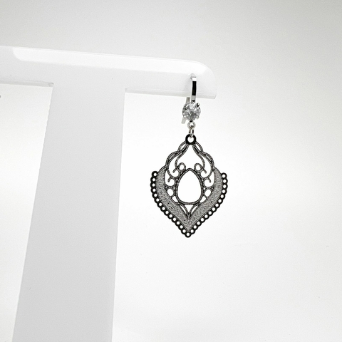 Brinco Aço Inox Gancho Zirconia E Fotocorrosão Português