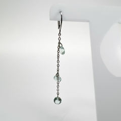 Brinco Aço Inox Arg. Articulada Corrente Com Zirconias