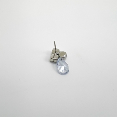 Brinco Aço Inox Base Zirconias Com Zirconia Gota - loja online