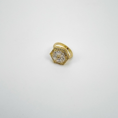 Anel F18k Pizza Hexagonal Zirconia na internet