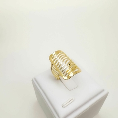 Anel F18k Grade Retangular