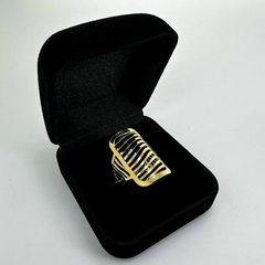 Anel F18k Grade Retangular - comprar online