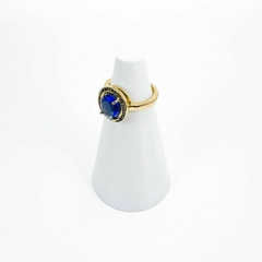 Anel F18k Diana Azul Zirconias - comprar online