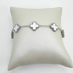 Pulseira Aço Inox Van Cleef 5 Trevos - comprar online