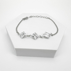 Pulseira Aço Inox 3 Zirconias Carre na internet