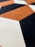 Tapete 3D | Redondo | Veludo Off-White, Preto e Terracota na internet