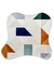 Tapete Optik | Orgânico | Fundo Off-White, detalhes em Verde, Verde Claro, Granito, Terracota e Azul Marinho - comprar online