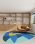 Tapete Sala Orgânico | Azul, Verde e Amarelo | Coleção Abrigo - comprar online