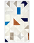 Tapete Optik | Veludo Off-White com detalhes em Azul Petróleo, Taupe, Nescau, Terracota e Azul Marinho - comprar online