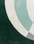 Imagem do Tapete Íris | Bordas Arredondadas | Nylon | Verde Escuro, Prata, Off-White e Menta Econyl